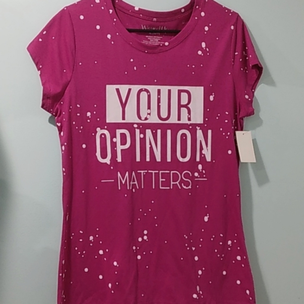 "Your Opinion Matters" Purple Tee